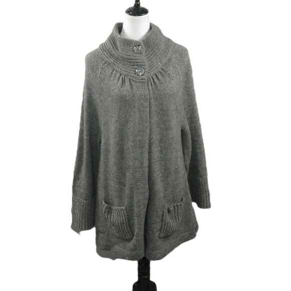 Chico's Other - Chico's Gray Wool/Alpaca Blend Cardigan Sweater Size 3 or XL